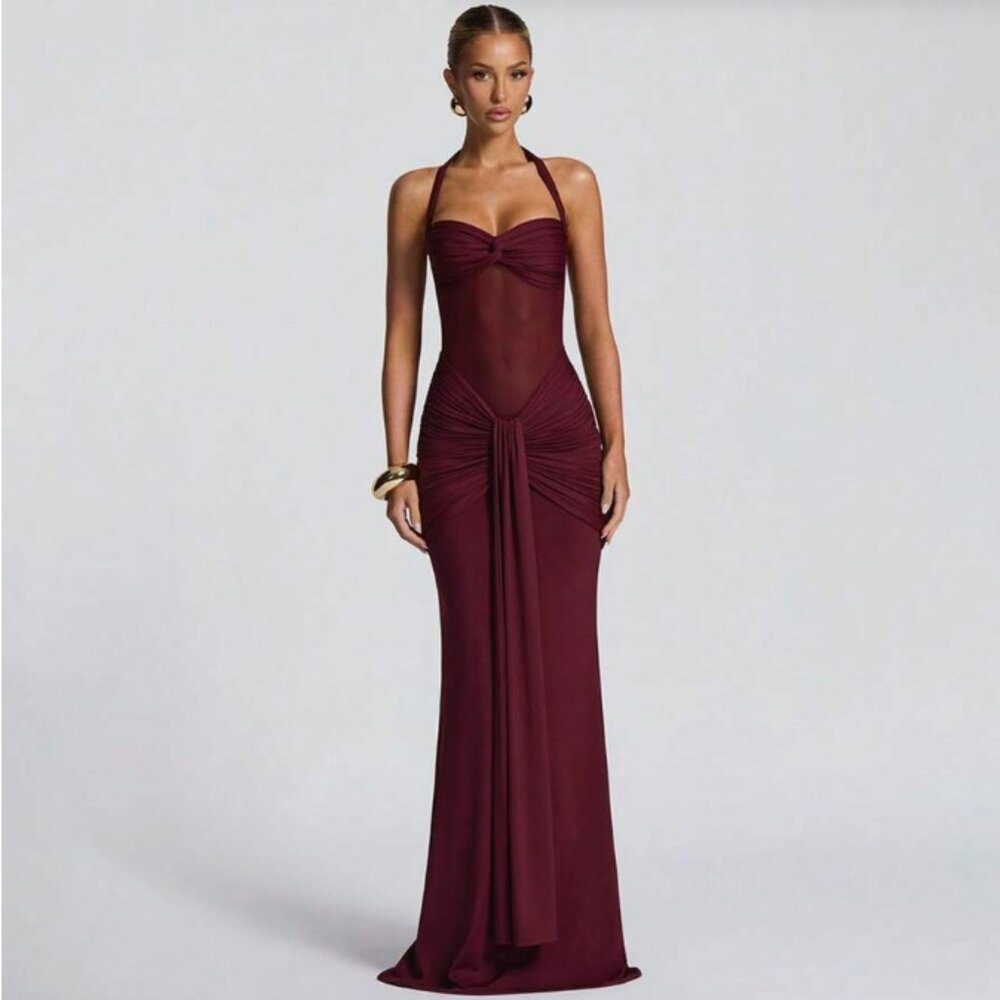 BABYBOO Vixen Maxi Dress - Cherry Lacquer